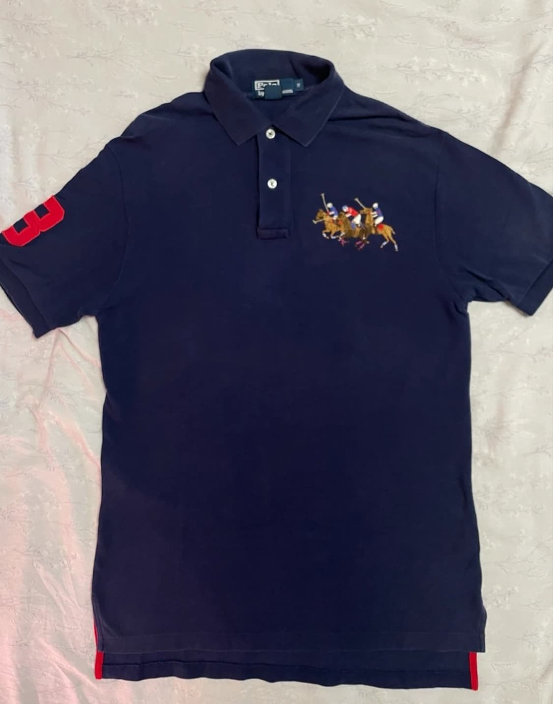 Polo Ralph Lauren 폴로경기 자수로고 카라셔츠 네이비 상품이미지1