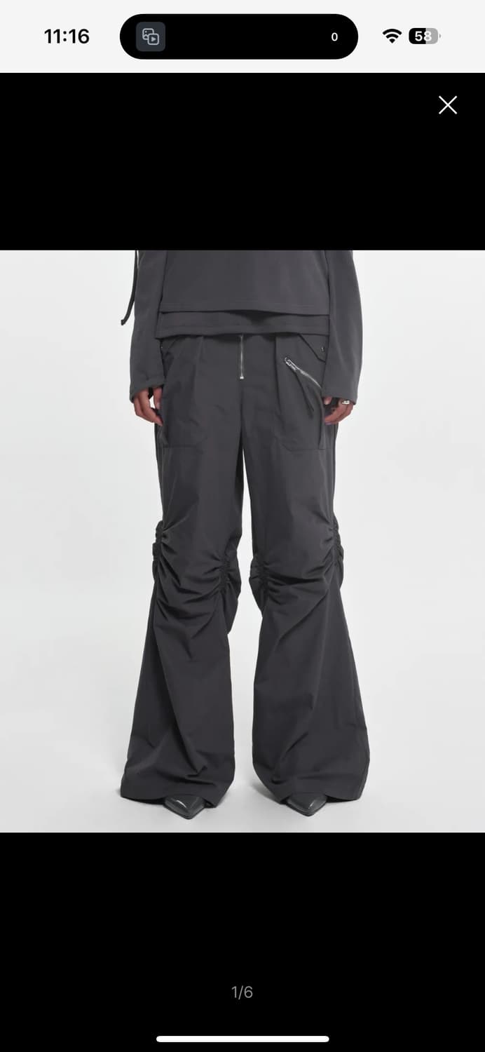 나체 EXPOSURE ZIP DETAIL PANTS (차콜) 상품이미지1