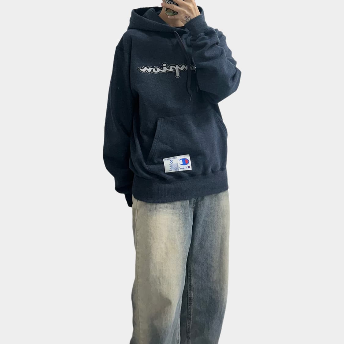 챔피온 빅로고 기모 후드티 상품이미지4