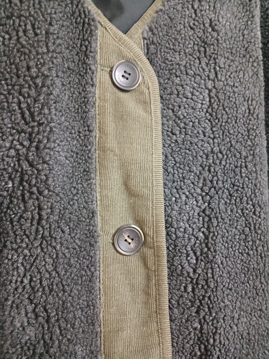 (F,실측 105) 스튜디오 톰보이 여성 뽀글이 부클 가디건 상품이미지6