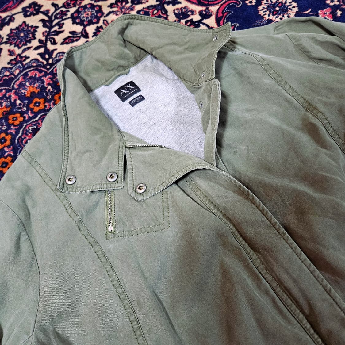 알마니익스체인지 빈티지 카키 하프 야상 L size 상품이미지2