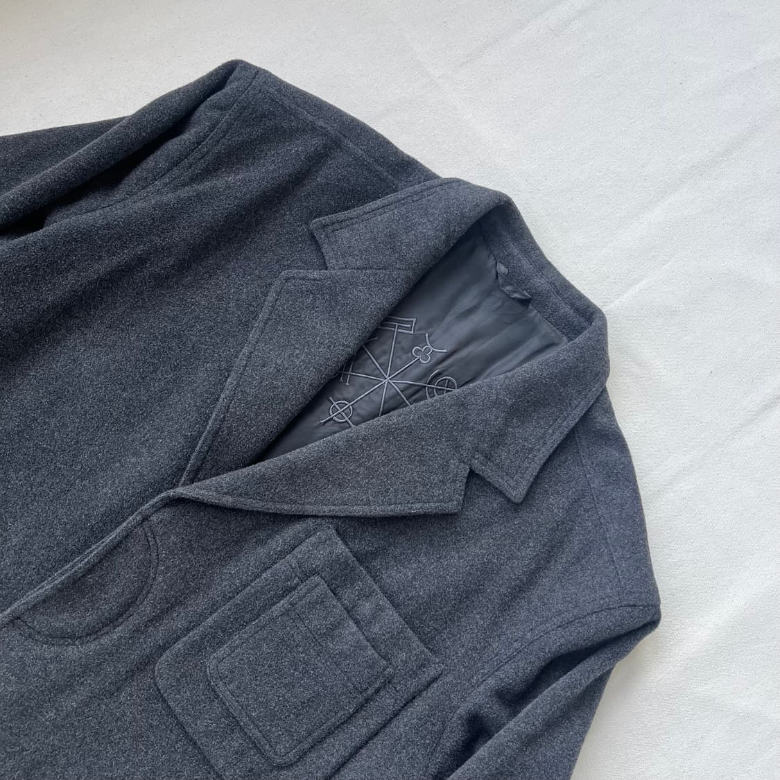 00s Uomo Imperfetto 울 미니멀 자켓 상품이미지2