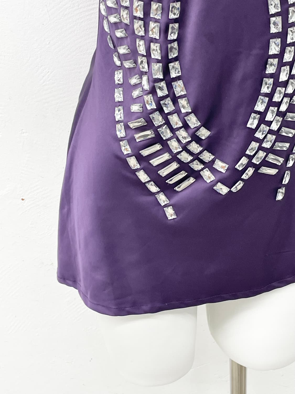 갸루 새틴 쥬얼 슬리브리스 상품이미지3