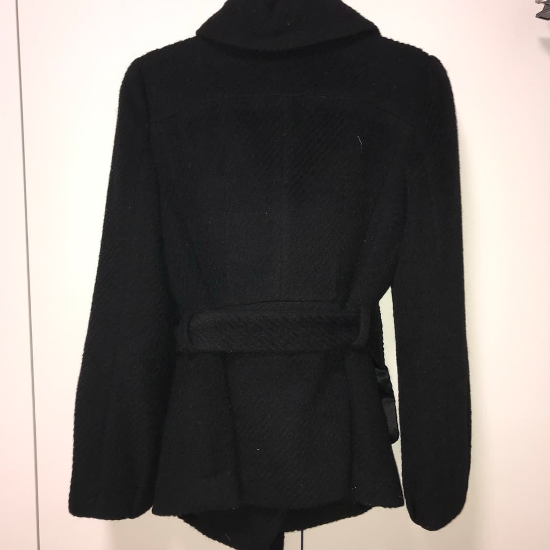 black high neck middle coat jacket 상품이미지3