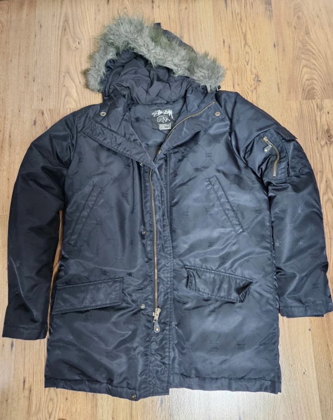 M 빈티지 스투시 패턴 자켓 상품이미지1