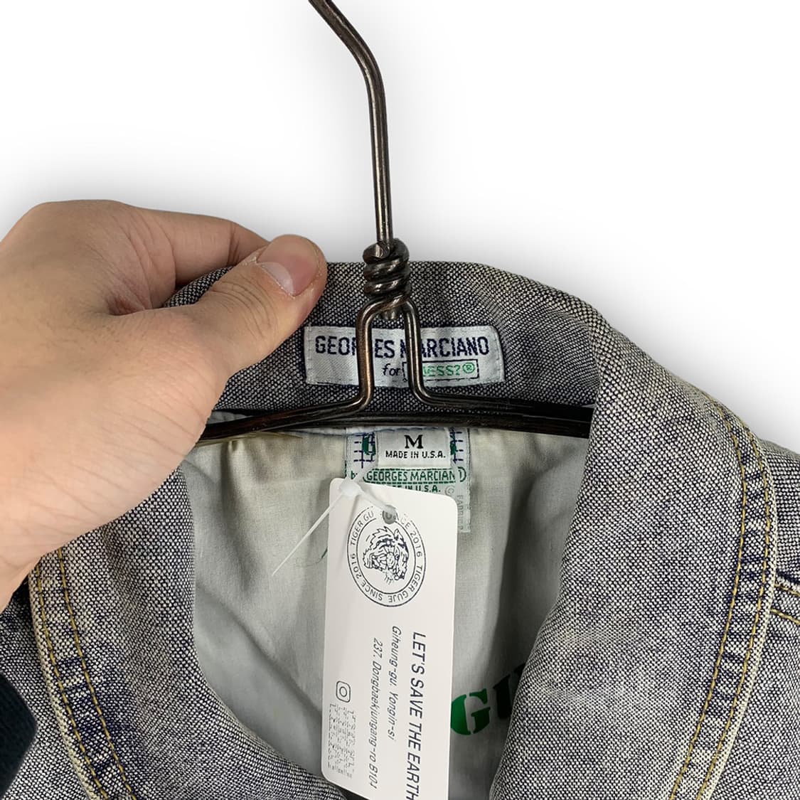 게스 80’s 백 투더 퓨처 데님 봄버 자켓 상품이미지5