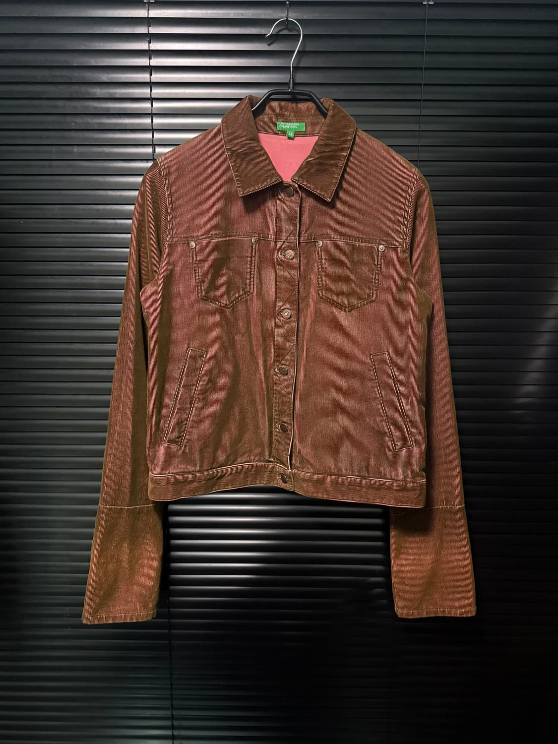 베네콩 골덴 코듀로이 브라운 갈색 핑크 트러커 데님 웨스턴 워크 자켓 상품이미지2
