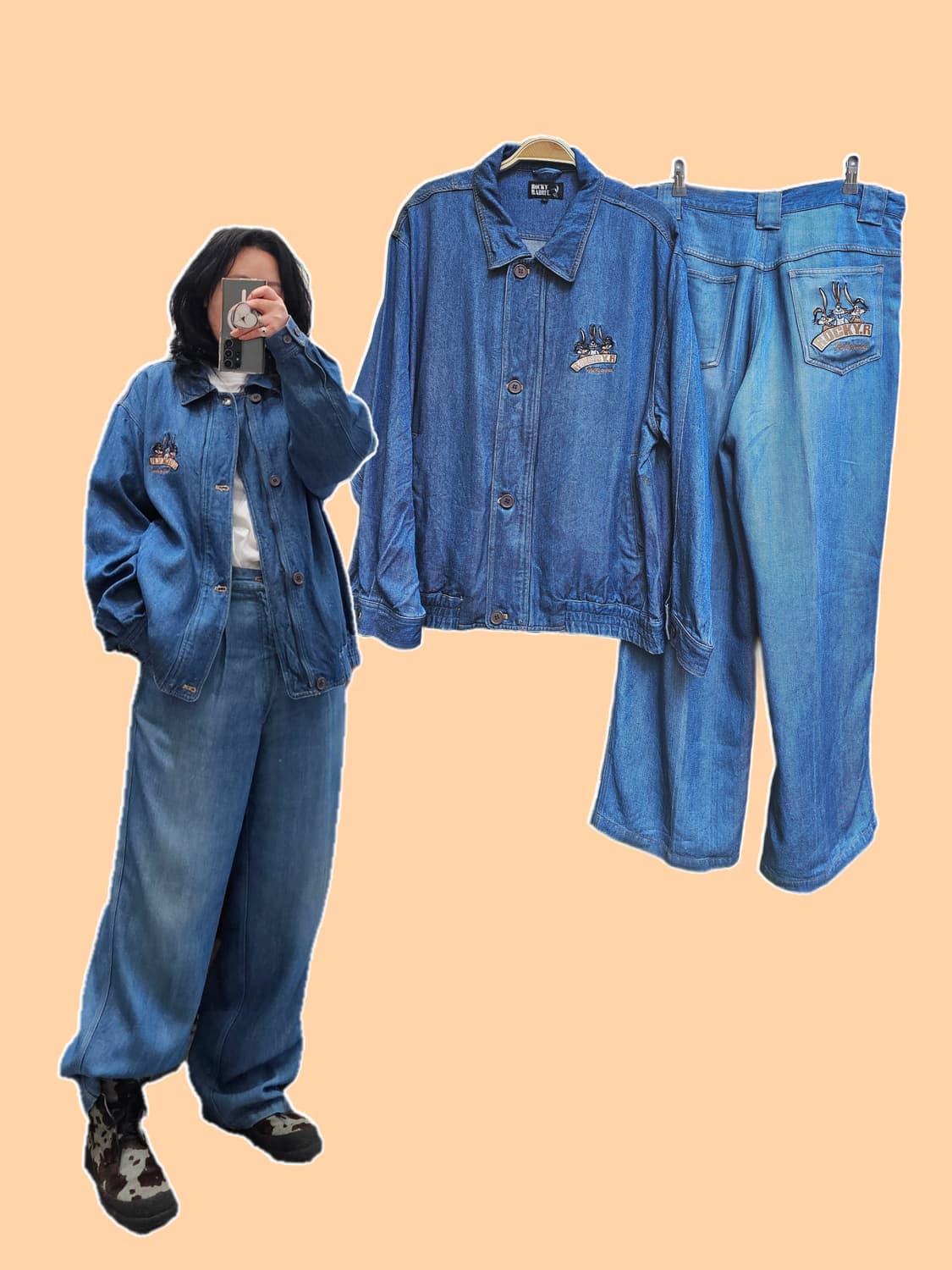 Rocky Rabbit 데님 블루종 상품이미지1