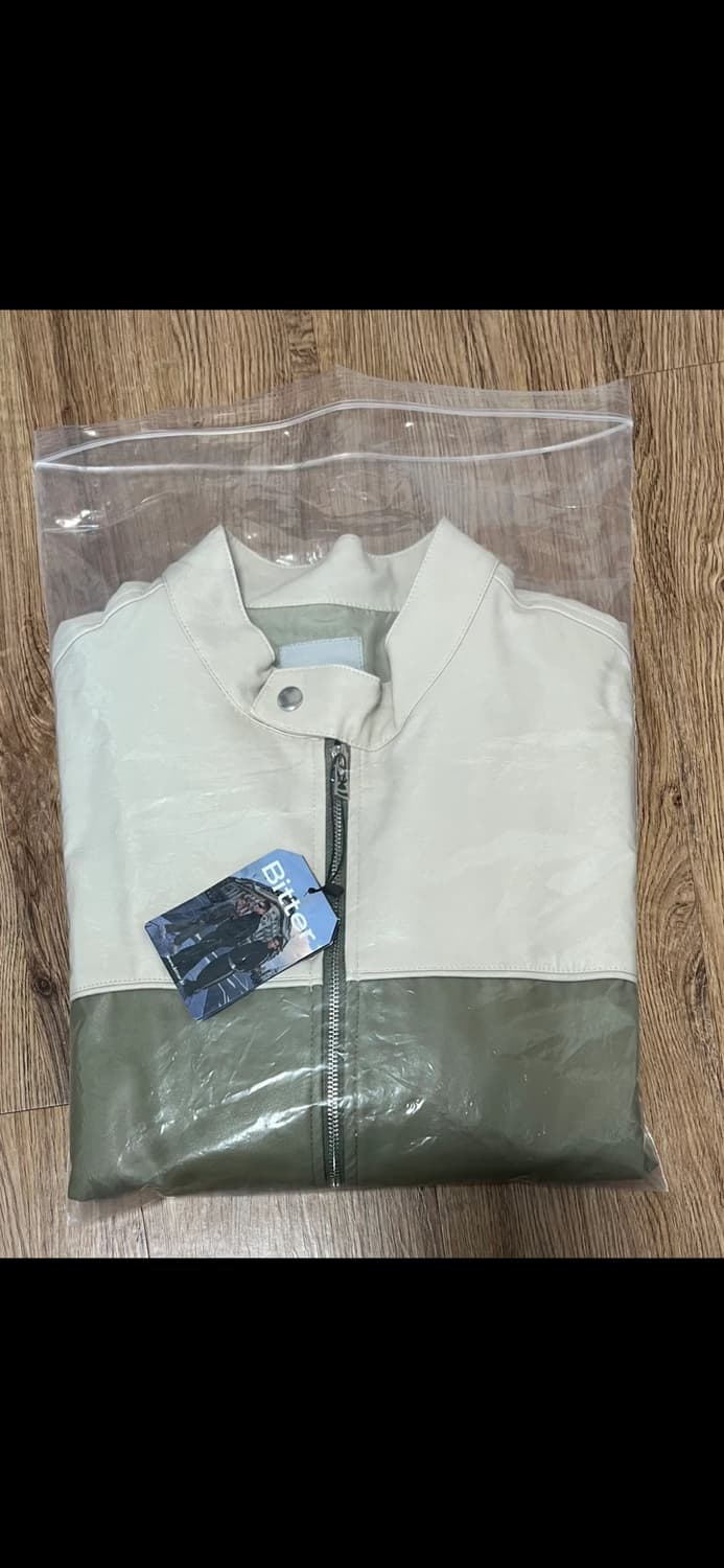 새상품) 레더 레이싱 크롭 자켓 L 상품이미지9