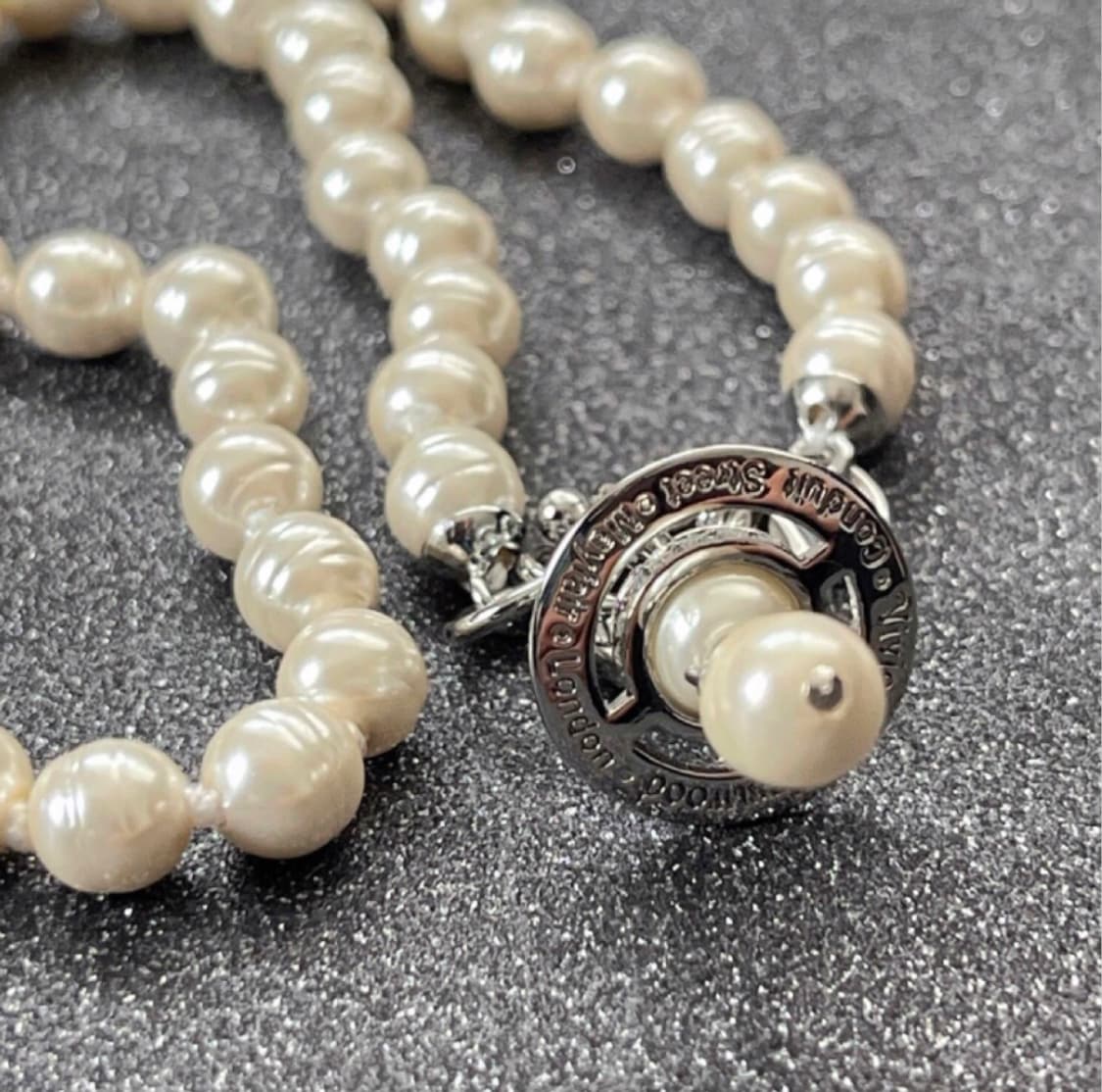 비비안웨스트우드 아카이브 진주 펄 레인드랍 orb 초커 목걸이 상품이미지7