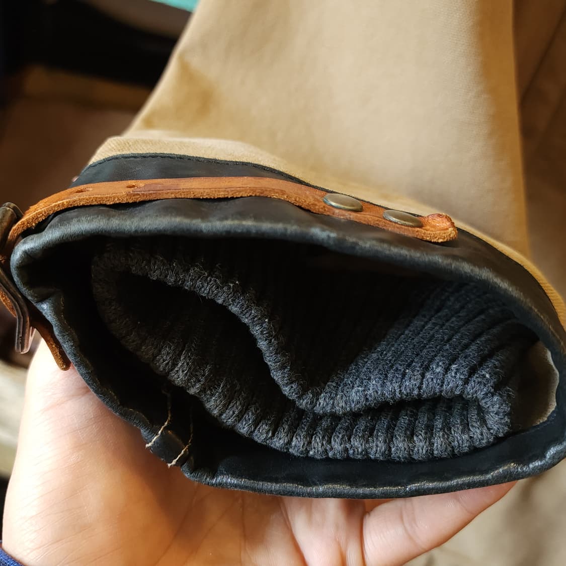 90s 폴로 랄프로렌 파이어맨 자켓 코트 캔버스 레더 오버핏 100 상품이미지6