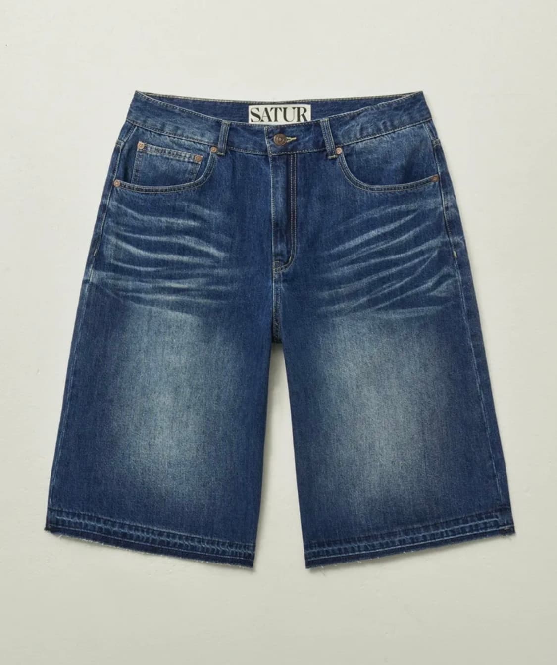 (새상품) 세터 가봉 데님 버뮤다 팬츠 인디고 블루 L  상품이미지6