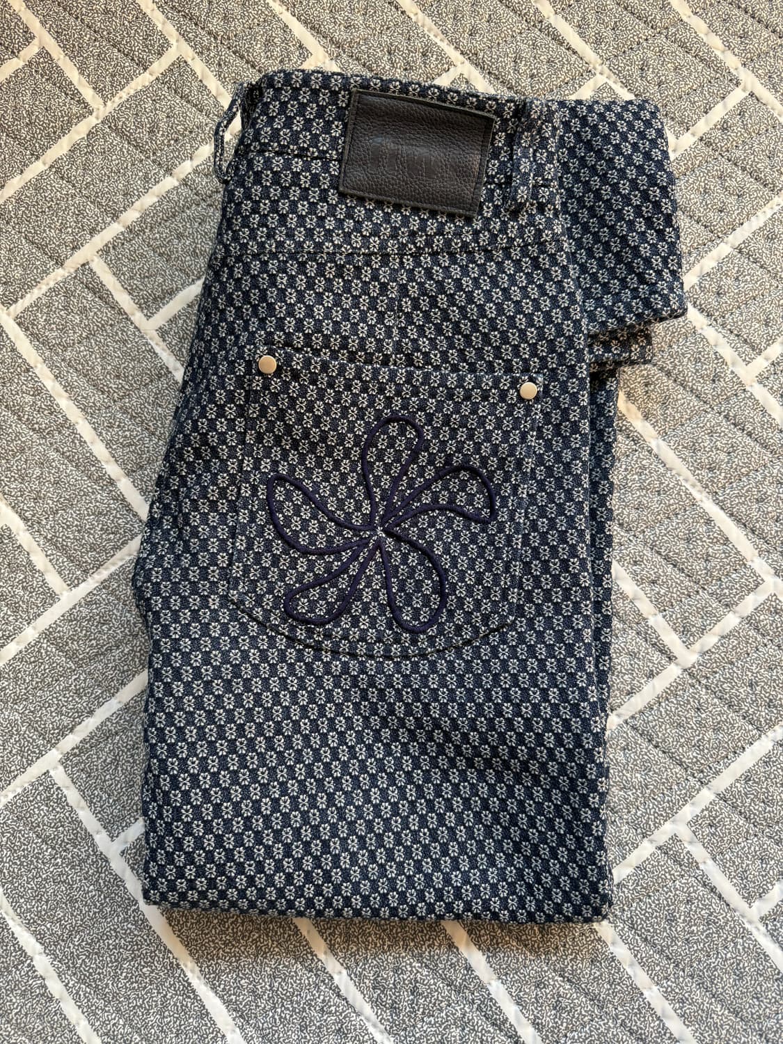 Hwi Eyelet pants (flower denim) 상품이미지4