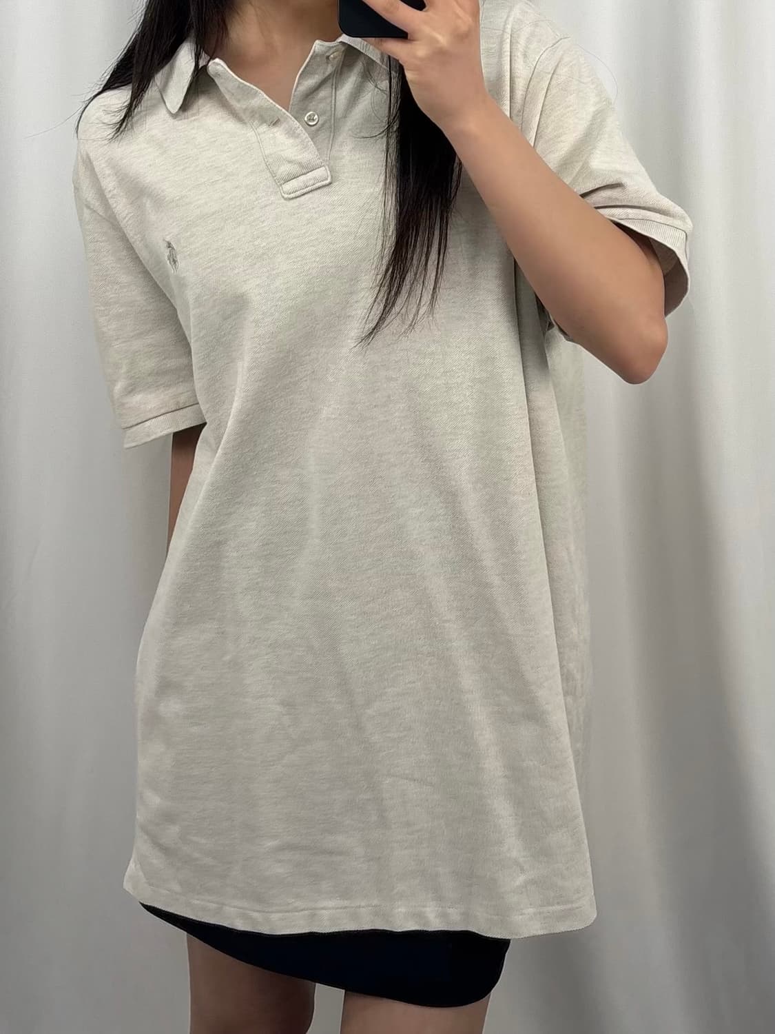 폴로 커스텀 슬림핏 베이지 카라 반팔 상품이미지2