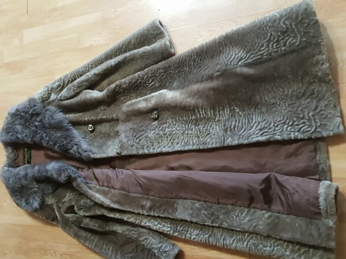 MADE IN SPAIN정품보이쉬한 디자인 천연앙털 페이크퍼 롱모피코트 상품이미지2