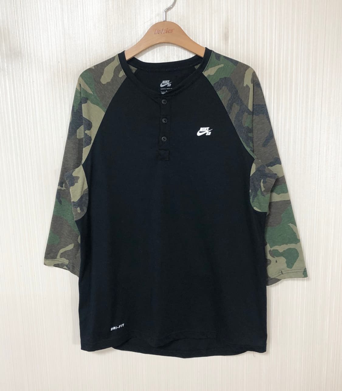 나이키 SB 카모 헨리넥 3/4(칠부) 베이스볼 슬리브셔츠 L(해외) 상품이미지1