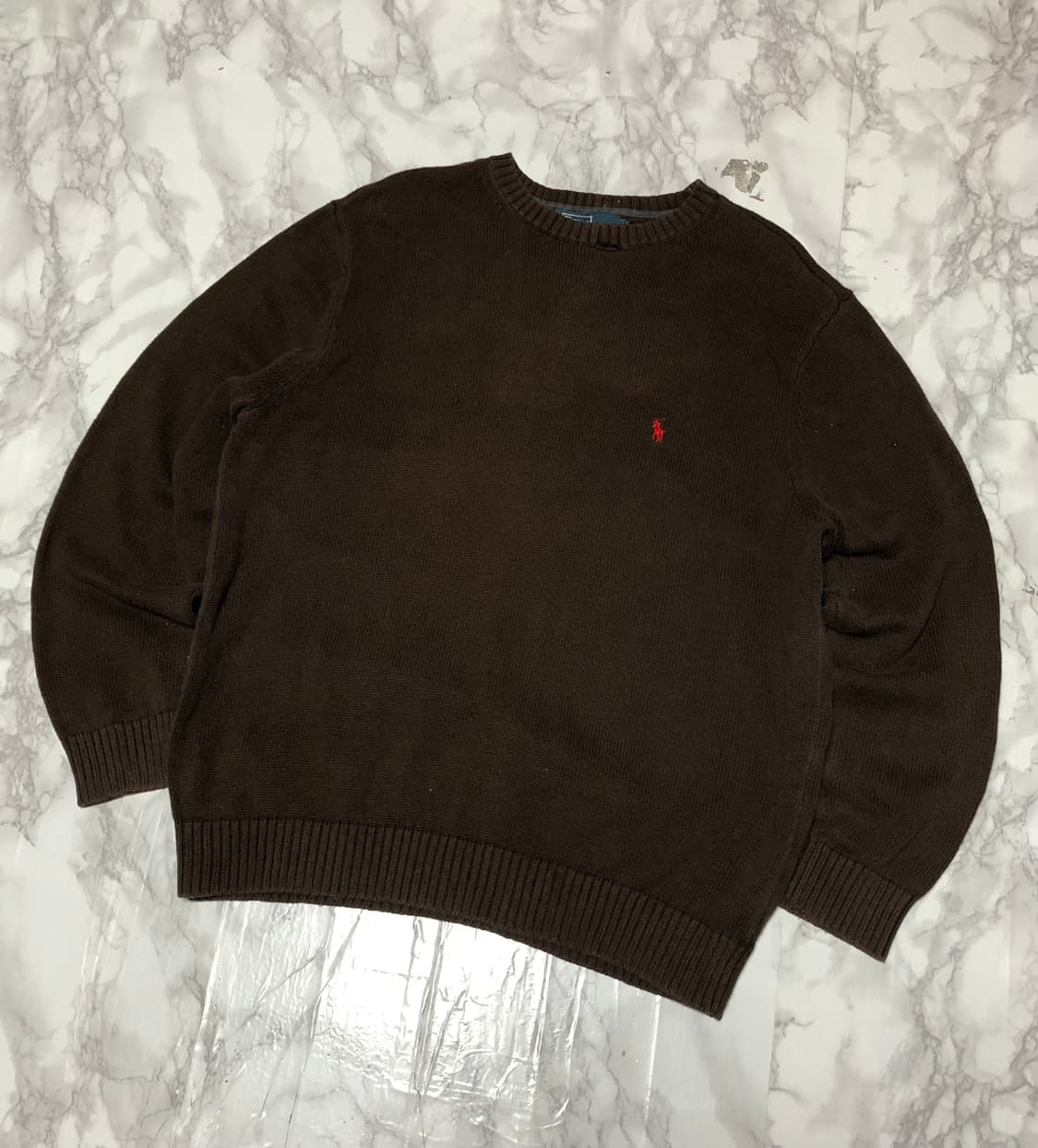 폴로 랄프로렌 니트 라운드 초코브라운 상품이미지1