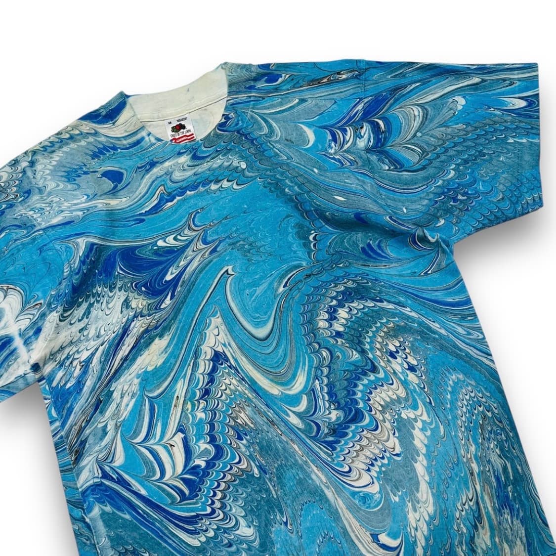 ROBIN Boston 90s 아쿠아 블루 컬러 빈티지 티셔츠 상품이미지2