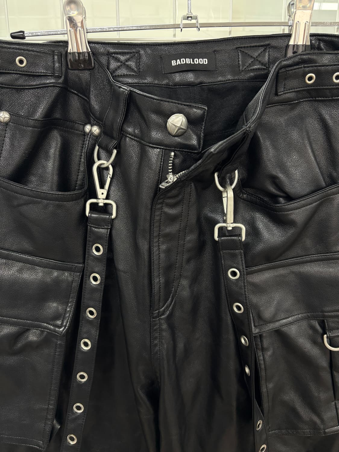 배드블러드 가죽 카고 팬츠  상품이미지6