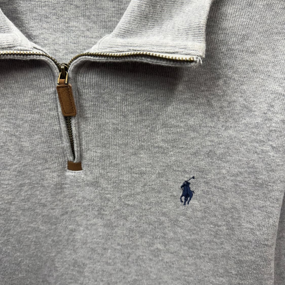 폴로 랄프로렌 반집업 스웻셔츠 네이비 포니 로고 포인트 그레이 상품이미지5
