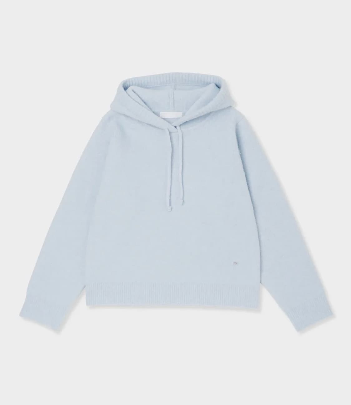 플랙 앙고라 후디 니트 스카이블루 S 상품이미지2