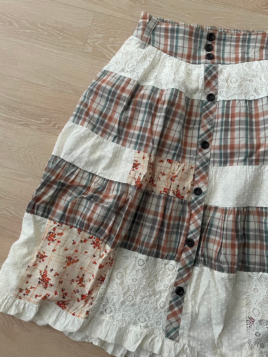 일본빈티지 모리걸 패치스커트 vintage 상품이미지2