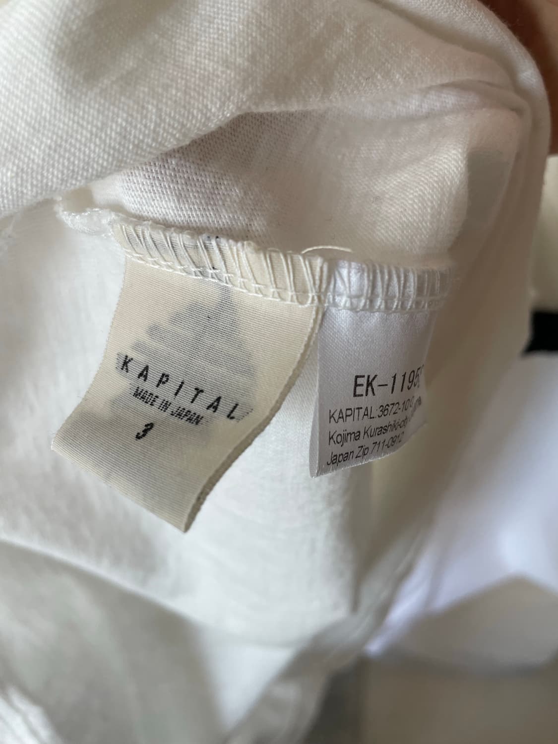 캐피탈 18.5 텐지쿠 링거 포켓 티셔츠 파미 상품이미지5