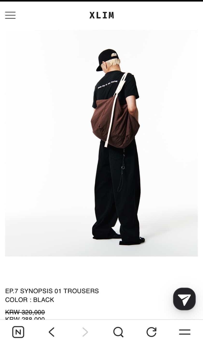 XLIM EP.7 SYNOPSIS 01 TROUSERS 블랙 M 상품이미지3