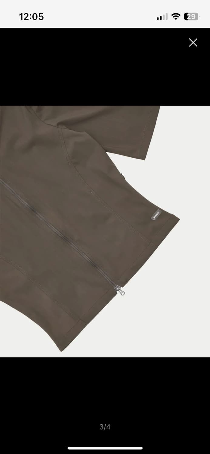 아모멘토 SLIM FIT HOODED ZIP-UP_BROWN 상품이미지3