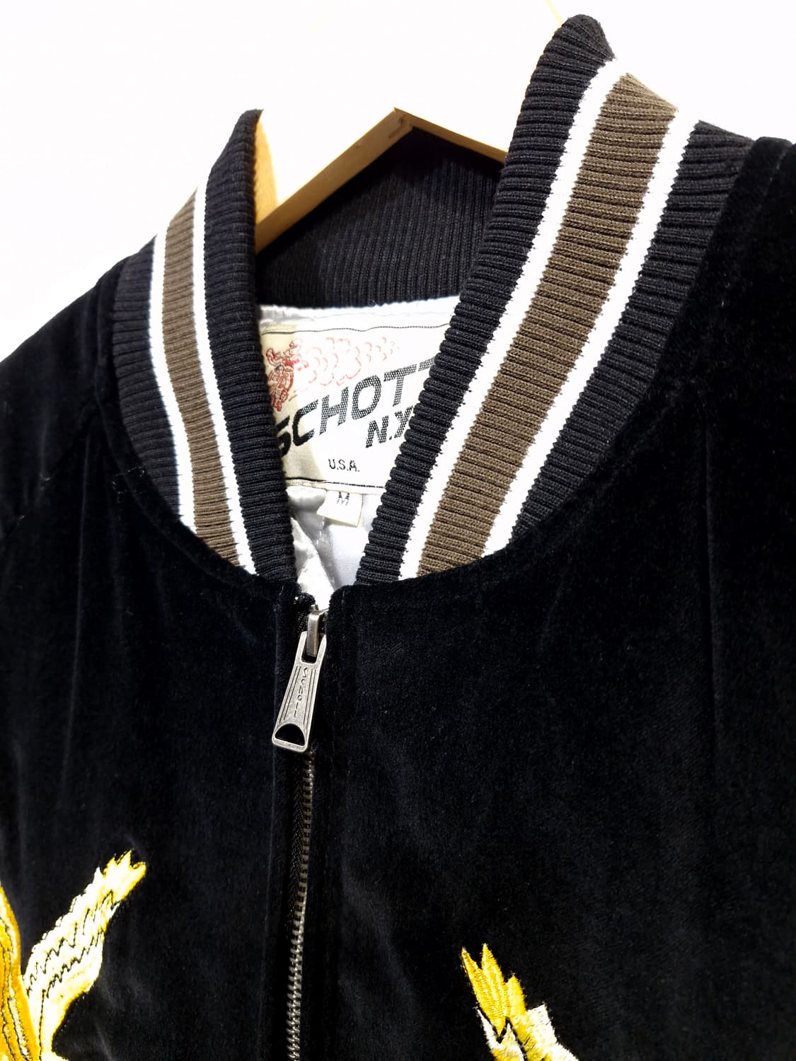 SCHOTT N.Y.C 쇼트 수베니어 벨벳 스카쟌(M) 상품이미지3