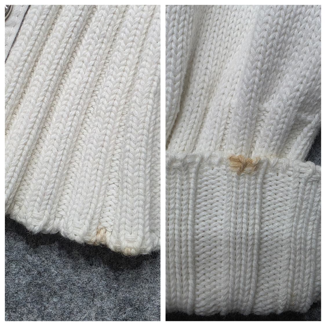 버버리 빈티지 노바 체크 트림 소매 버튼 라운드넥 니트 가디건 M 상품이미지9