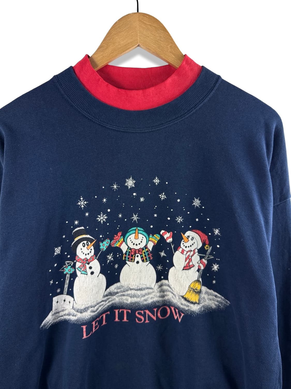 90S 미국제조 LET IT SNOW 프린팅 스웻셔츠2328 상품이미지3