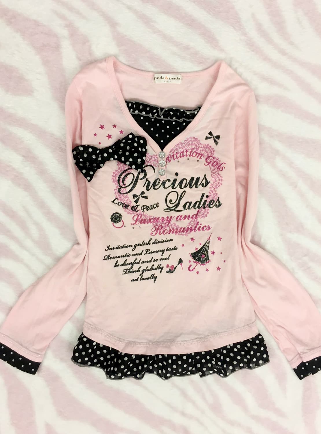 헤이세이 빅리본 핑크 도트 탑 대대장 히메갸루 상품이미지1