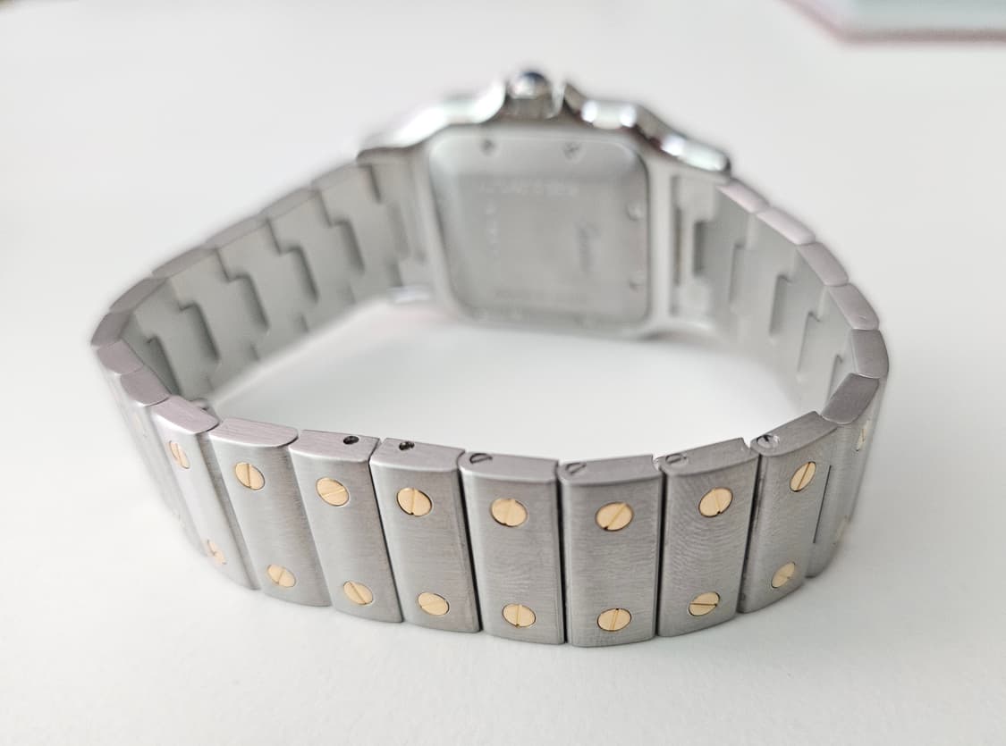 까르띠에 산토스 갈베 콤비 라지 오토메틱 (기요쉐패턴) 상품이미지6