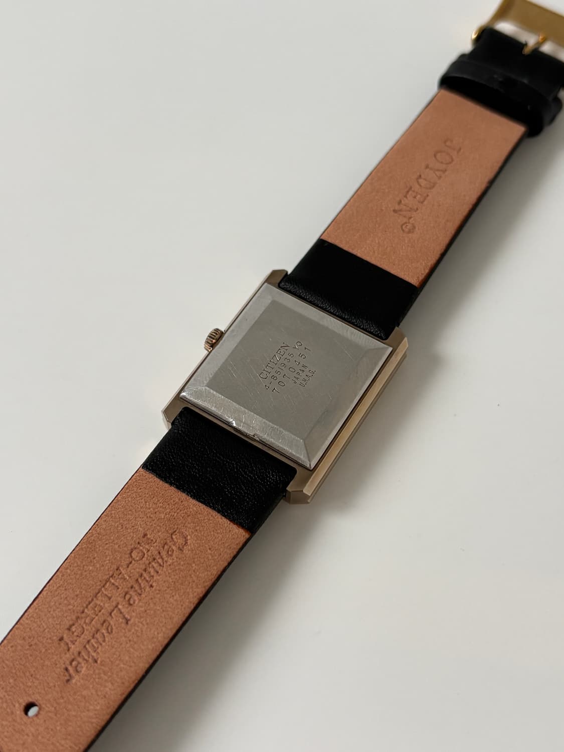 1980s Black Dial Gold Square Quartz 상품이미지8