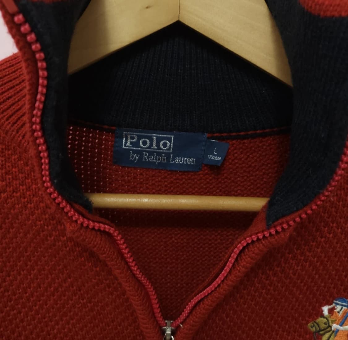 폴로 랄프로렌 레드 하프집업 니트 ~66 상품이미지6