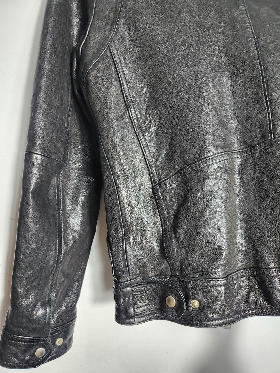 빈티지 멀티 포켓 라이더 가죽 자켓 상품이미지8