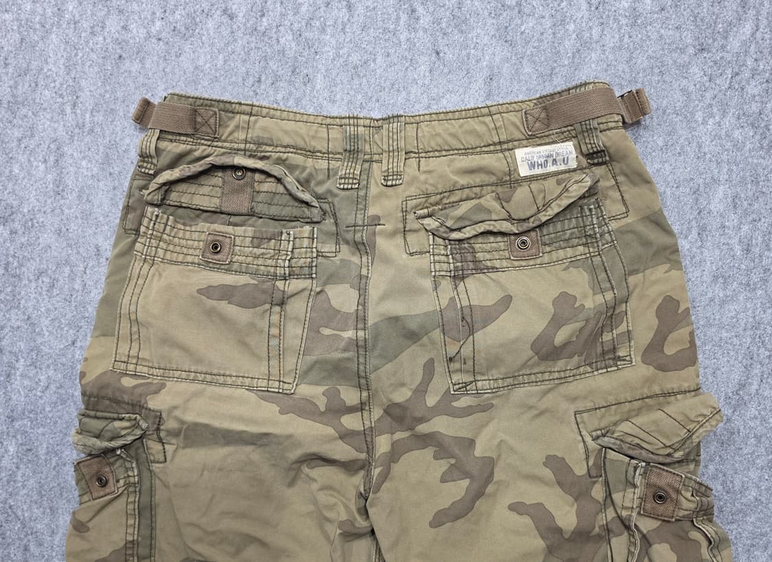 후아유 카모플라쥬 카고 하프팬츠 반바지 XL 상품이미지4
