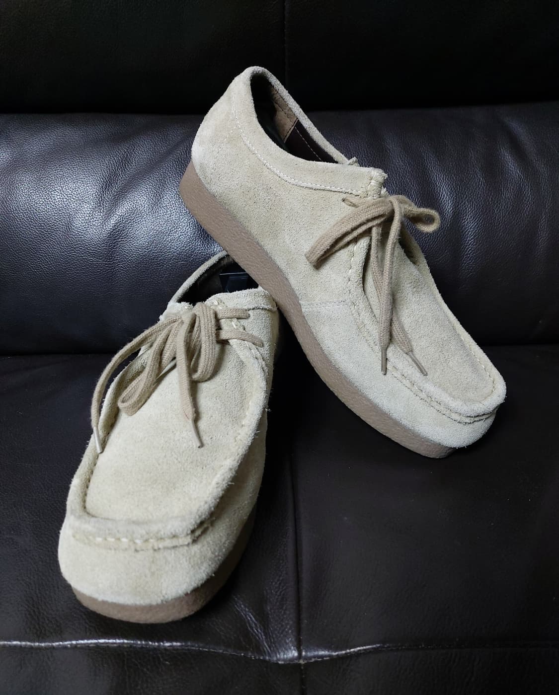 GU 리얼 레더 모카신 슈즈 베이지 (260mm)

 상품이미지4