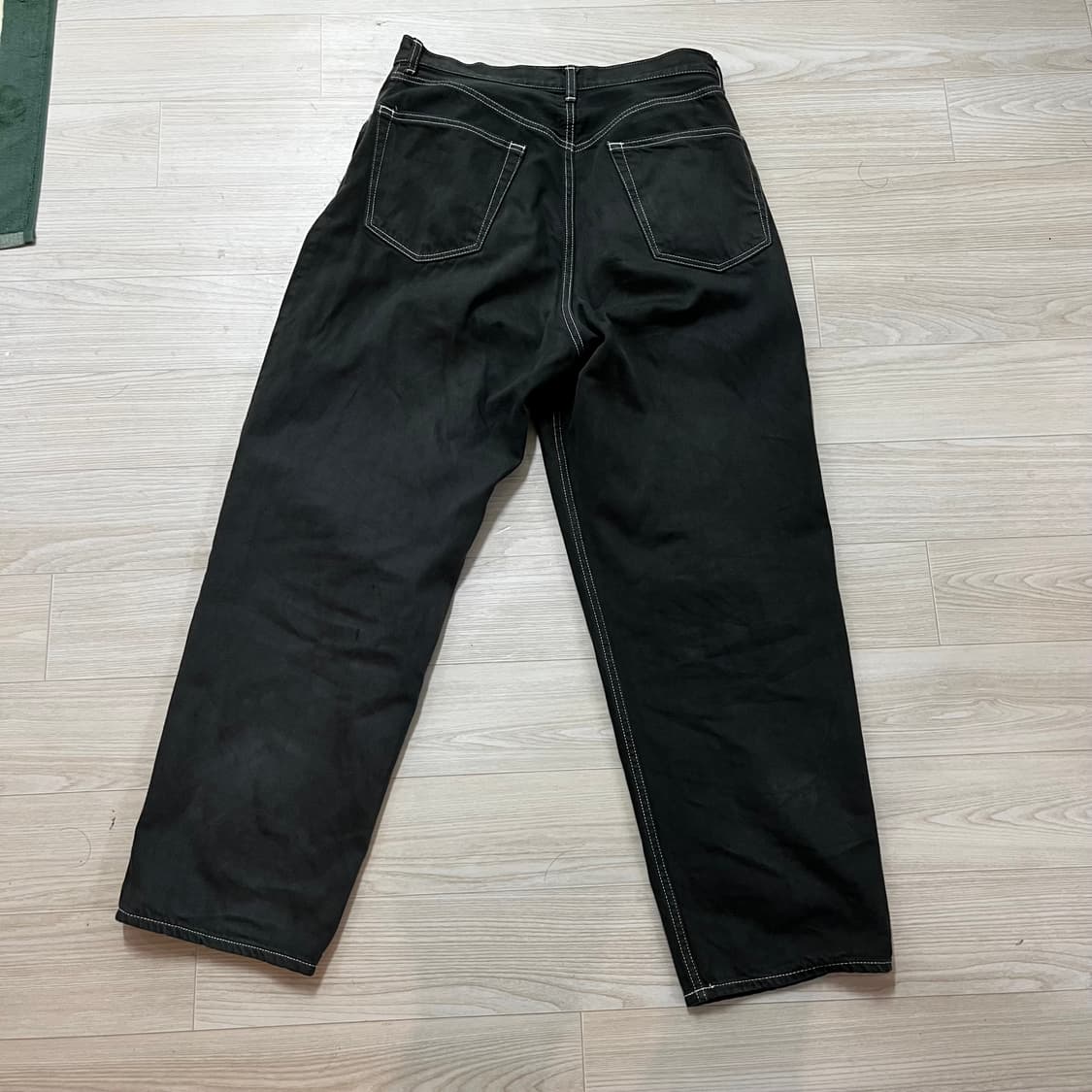 마카 marka 코쿤핏 데님 청바지 그린 1 상품이미지3