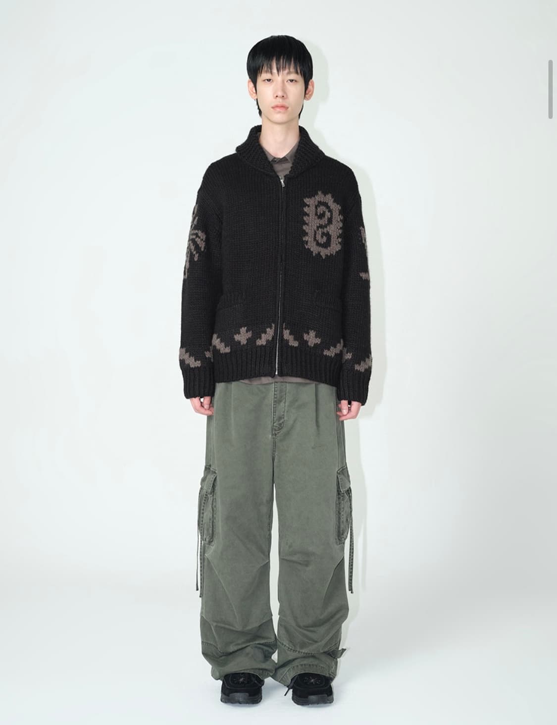 밀로 아카이브 오리엔탈 코위찬 니트 블랙 상품이미지2