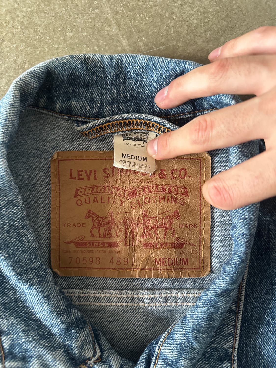 90s Levis 리바이스 데님 트러커 자켓 mexico 상품이미지6
