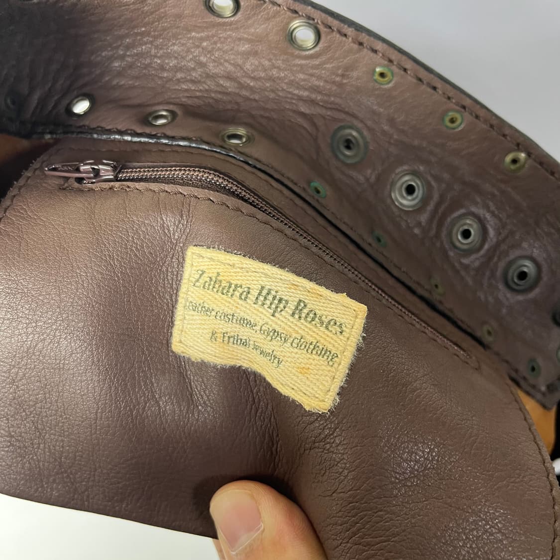 [Zahara Hip Roses] 보헤미안 레더 랩 스커트 상품이미지5