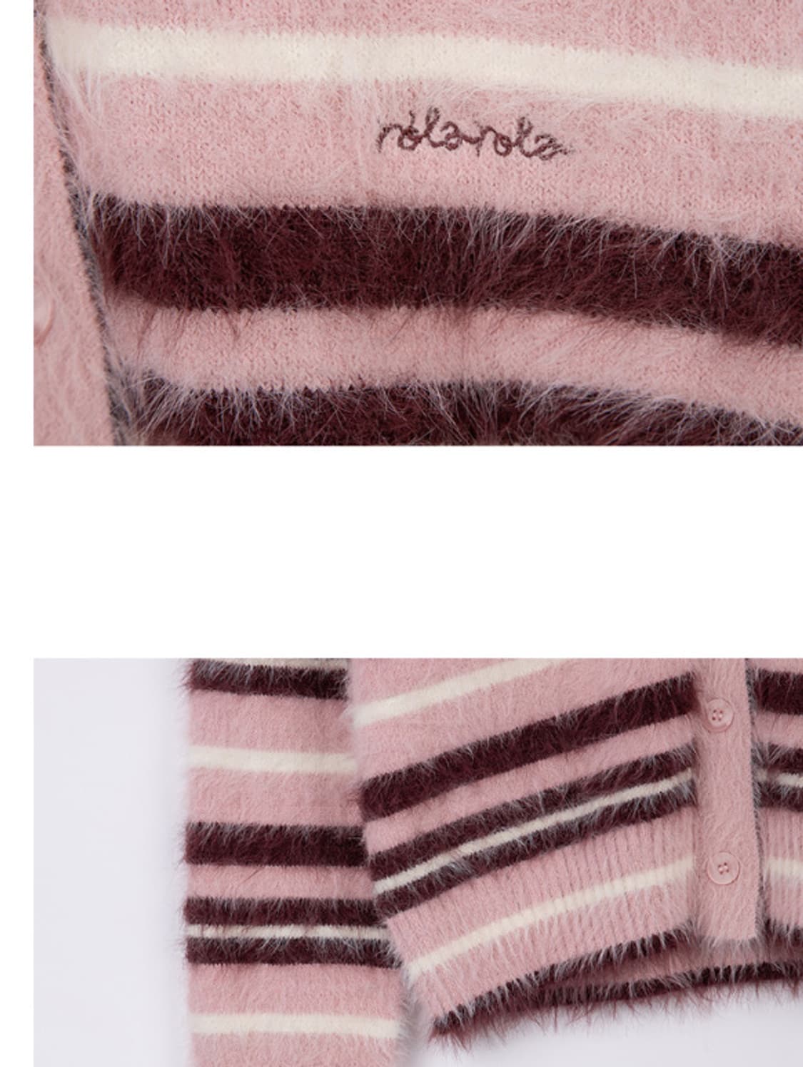 로라로라 플러피 스트라이프 가디건 상품이미지4