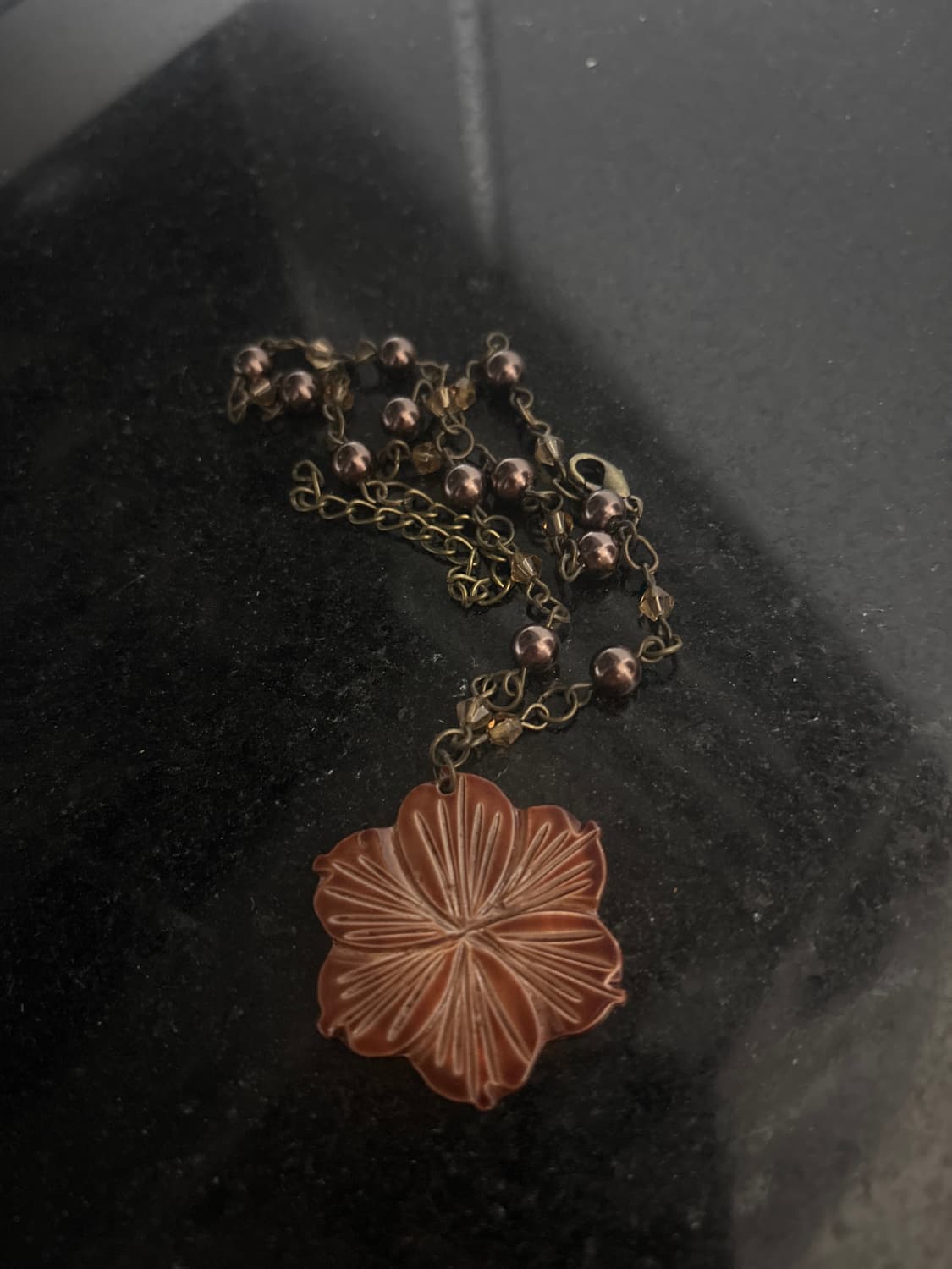 빈티지 꽃 팬던트 목걸이 상품이미지5