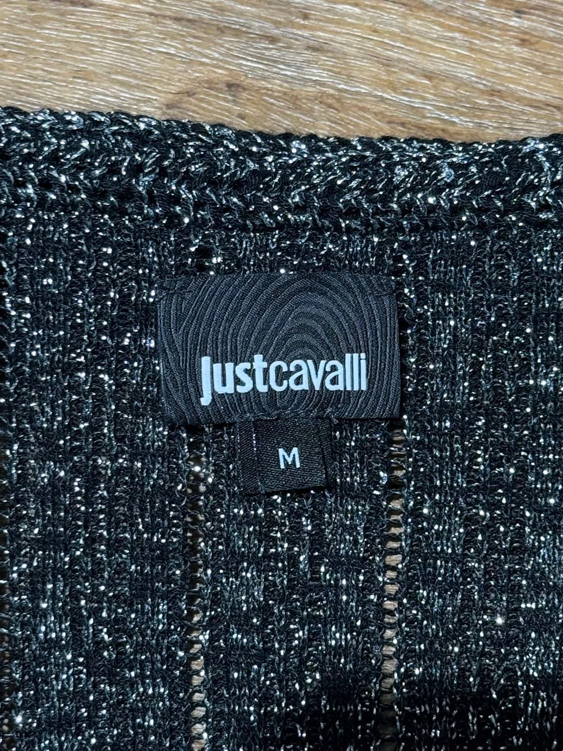 저스트 카발리 블랙 글리터 프릴 가디건 상품이미지7