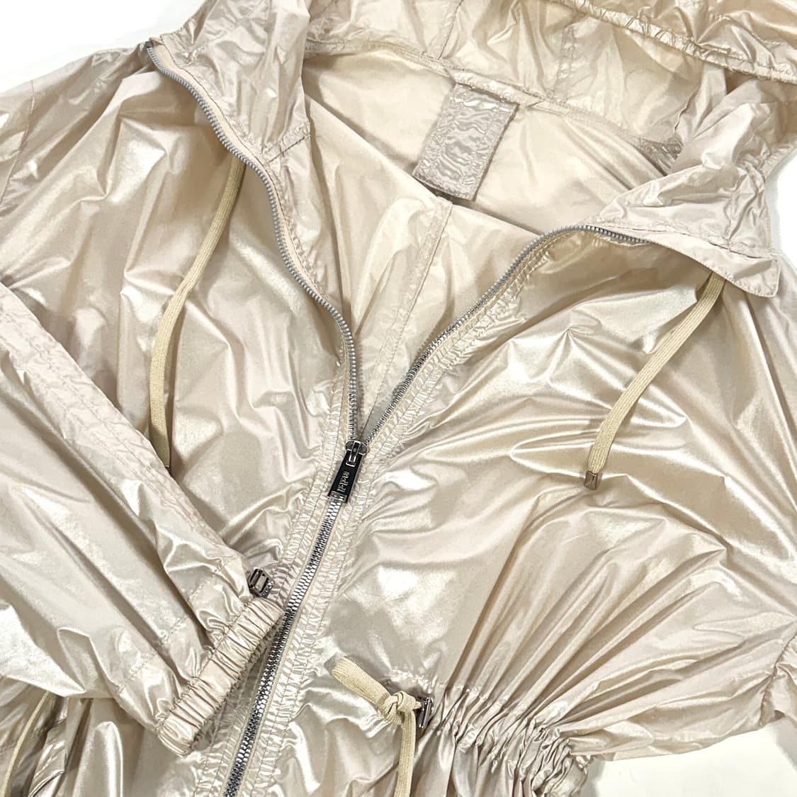 애드 add 글로시 롱 후드 자켓 코트 상품이미지2