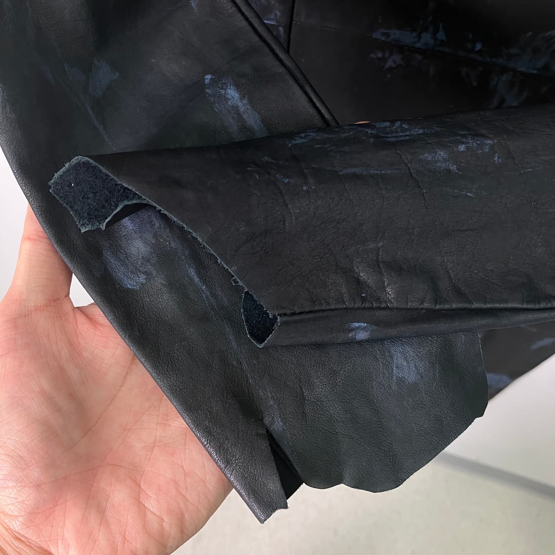 발망 블랙 패턴 지퍼 가죽 드레스 38 상품이미지7