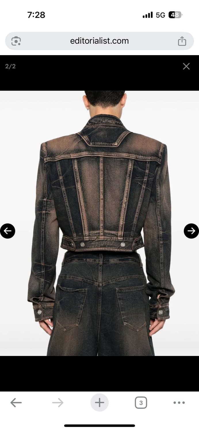 준지 [Runway] Denim Cropped Trucker 자켓 상품이미지1