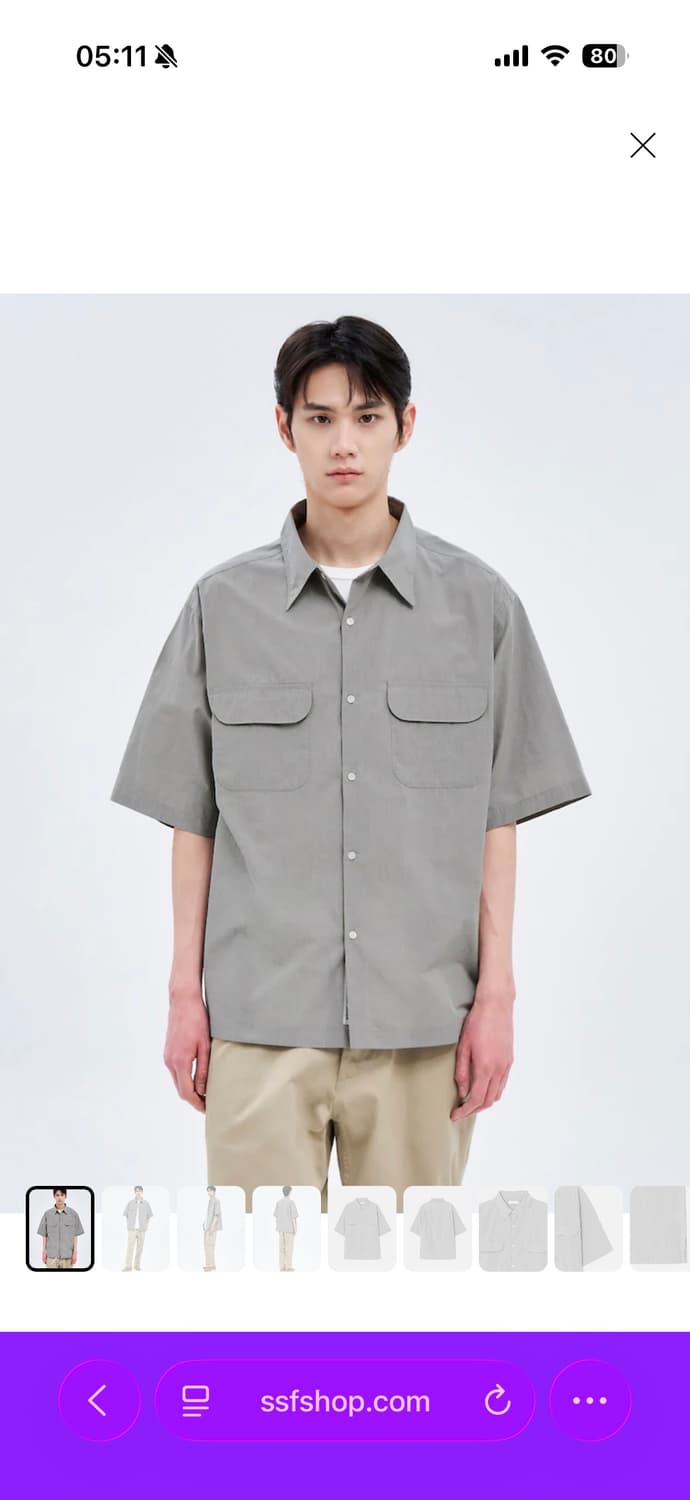 Nanamica s/s shirt gery 상품이미지1